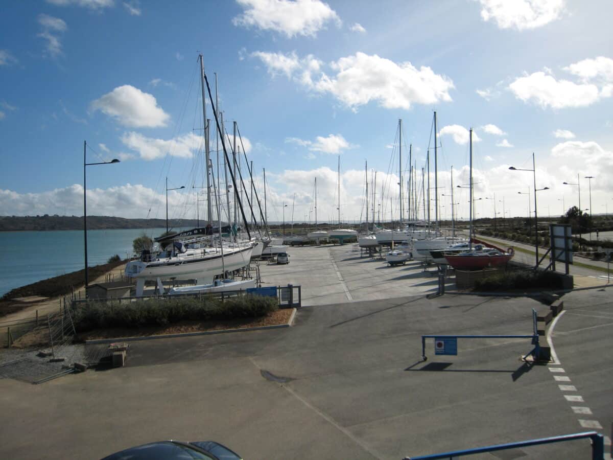 Boats wintered on land in Brest